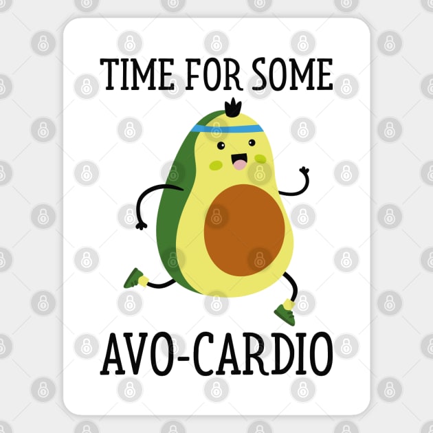 Time For Some Avo-Cardio Magnet by LuckyFoxDesigns